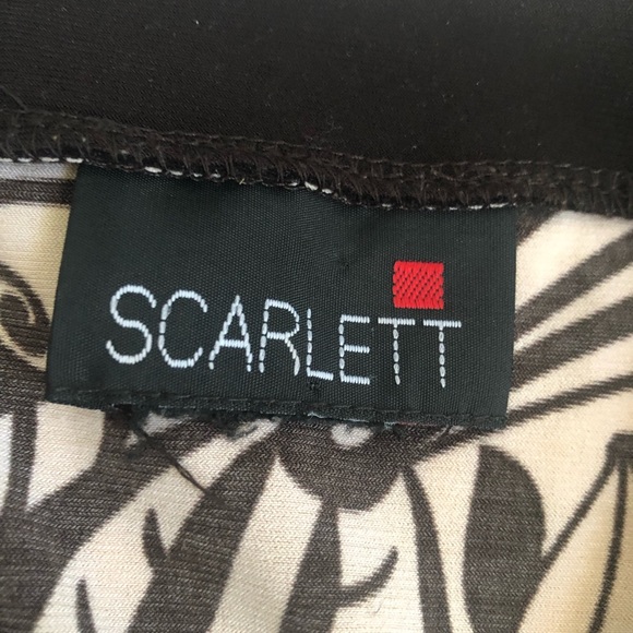 Scarlett Short Sleeves V-Neck Midi Patterned Dress - Picture 5 of 8